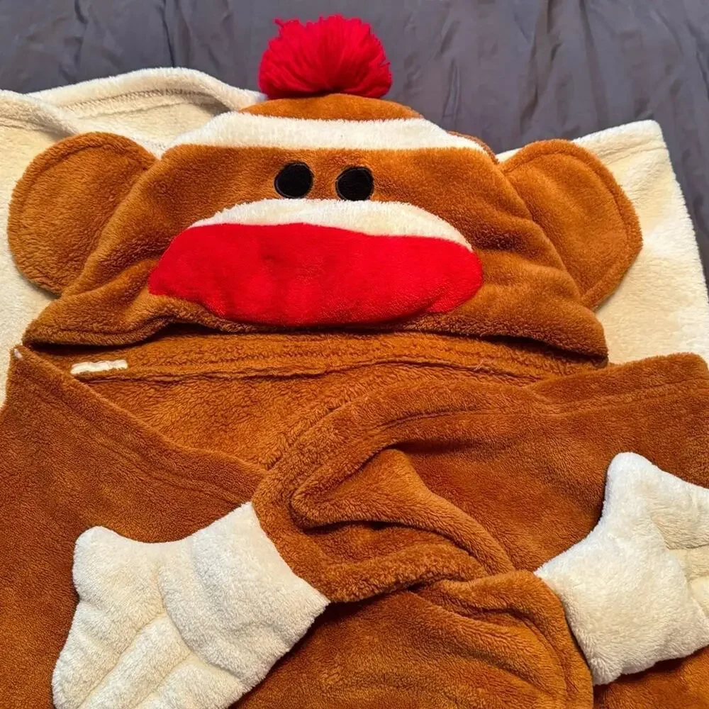 Curious George Wrap Around Hoodie Blanket
